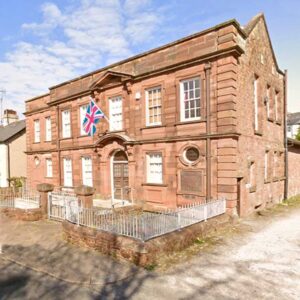 exterior Red cross of constantine division of cumbria dykes conclave ulverston masonic hall lodge